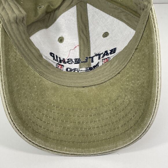 Battleship BB-60 USS ALABAMA green strapback hat cap NAVY military USA - Picture 7 of 10